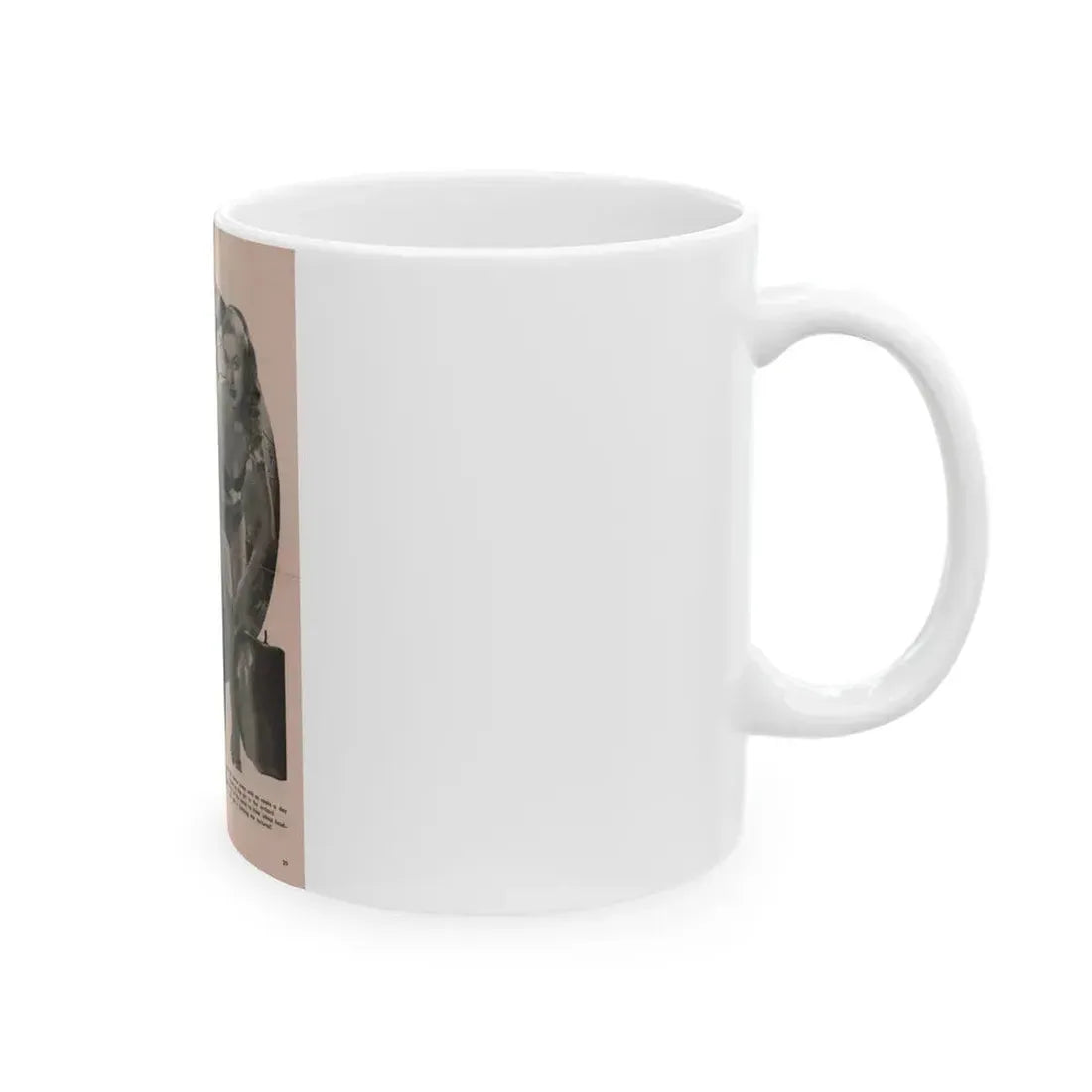 Betty Brosmer #168 - Pin Up Gallery Flyer with, 1 B&W Photo not a Mag. (Vintage Female Icon) White Coffee Mug - Go Mug Yourself