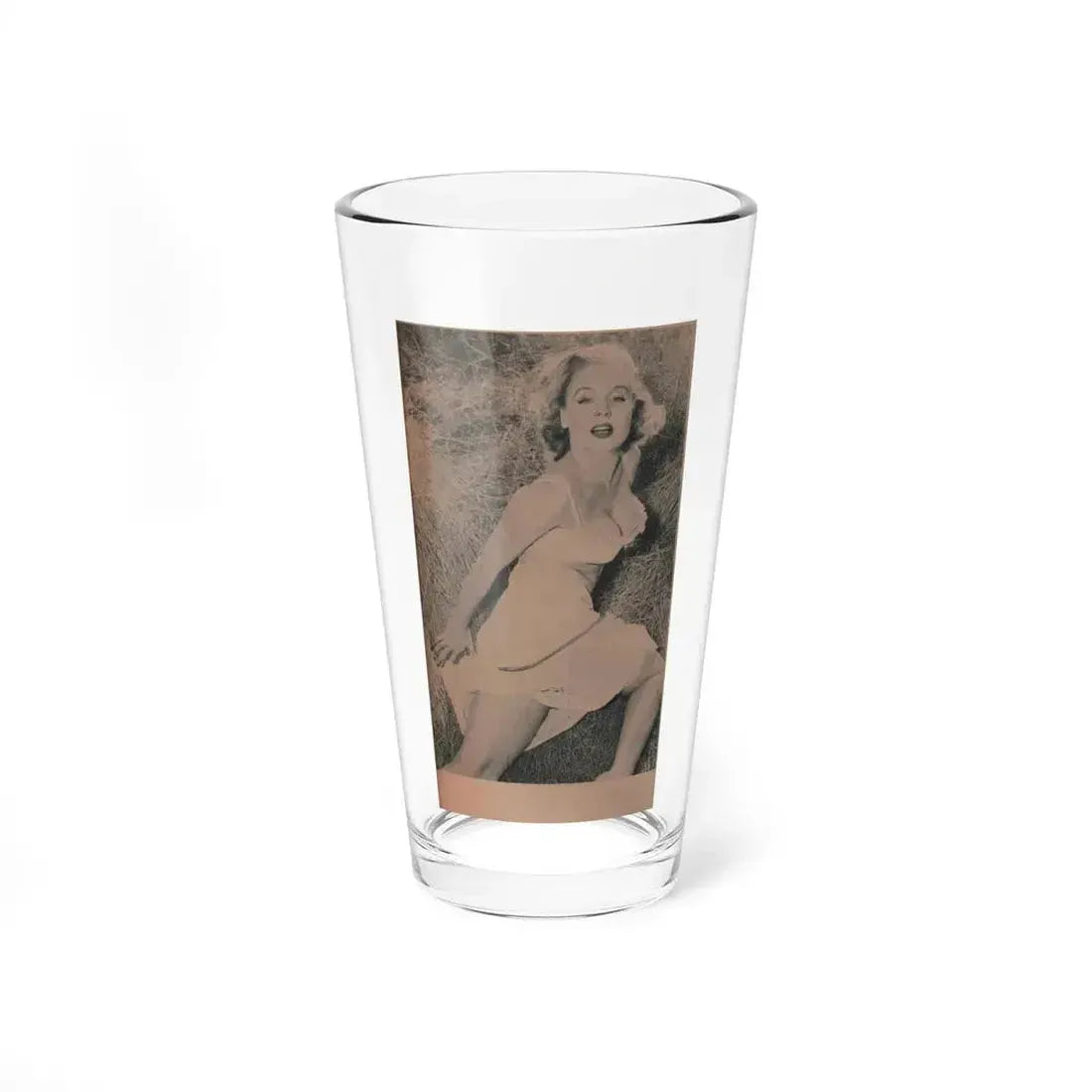 Betty Brosmer #169 - Ace Mag. Dec. '58 - 1 B&W Photo (Vintage Female Icon) Pint Glass 16oz 16oz - Go Mug Yourself