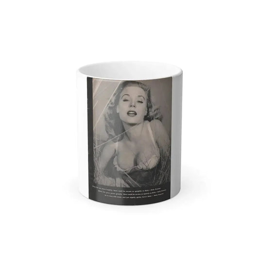 Betty Brosmer #170 - Ace Mag. Dec. '58 - 1 B&W Photo on backside of back cover (Vintage Female Icon) Color Changing Mug 11oz 11oz - Go Mug Yourself