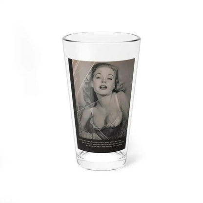 Betty Brosmer #170 - Ace Mag. Dec. '58 - 1 B&W Photo on backside of back cover (Vintage Female Icon) Pint Glass 16oz 16oz - Go Mug Yourself