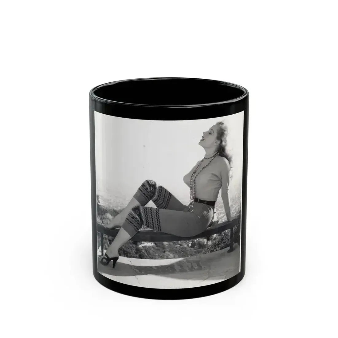 Betty Brosmer #173 (Vintage Female Icon) Black Coffee Mug 11oz - Go Mug Yourself