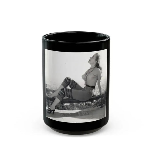 Betty Brosmer #173 (Vintage Female Icon) Black Coffee Mug 15oz - Go Mug Yourself