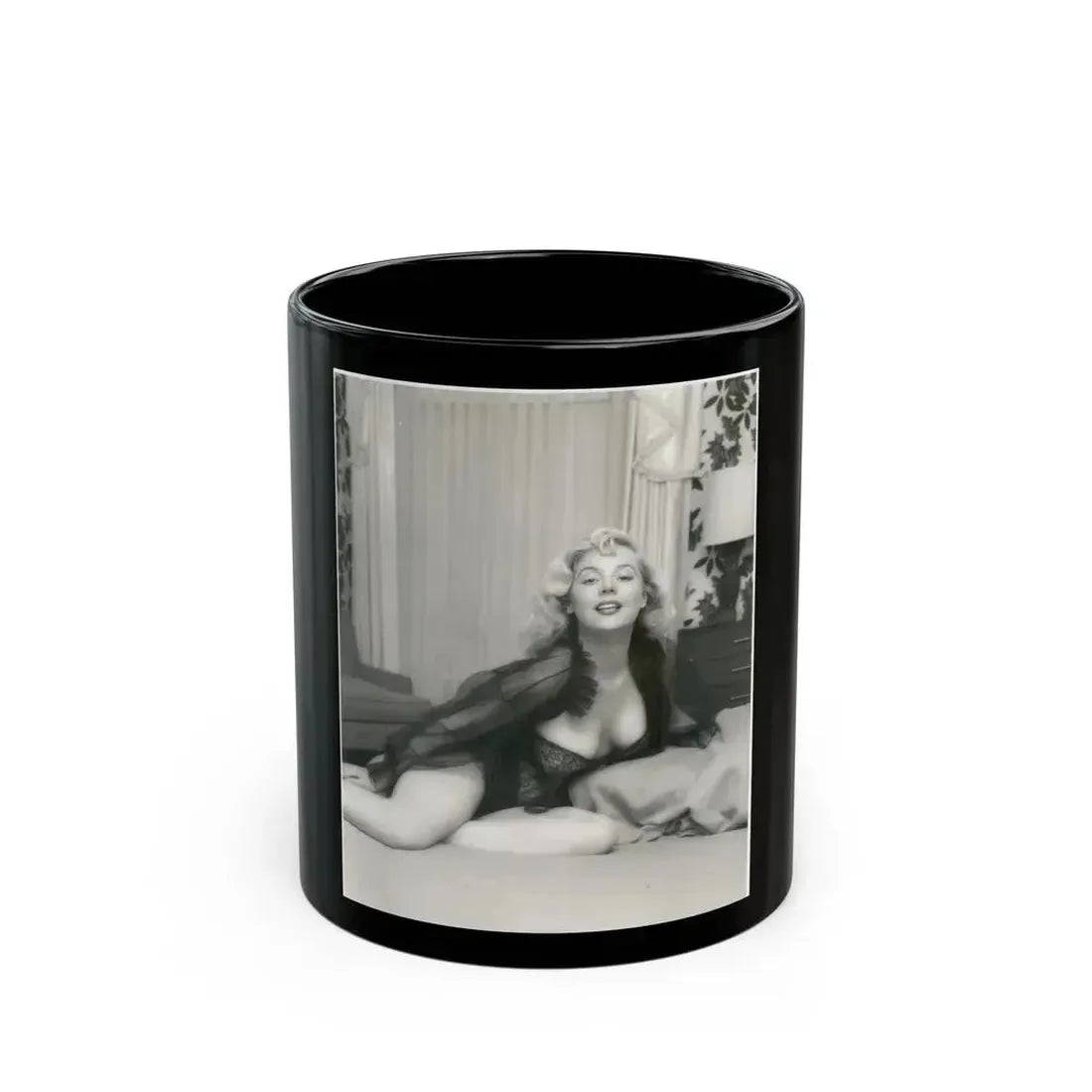 Betty Brosmer #174 (Vintage Female Icon) Black Coffee Mug 11oz - Go Mug Yourself