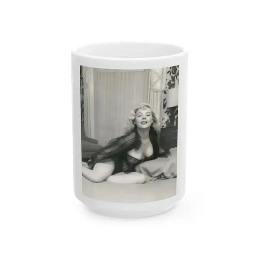 Betty Brosmer #174 (Vintage Female Icon) White Coffee Mug 15oz - Go Mug Yourself