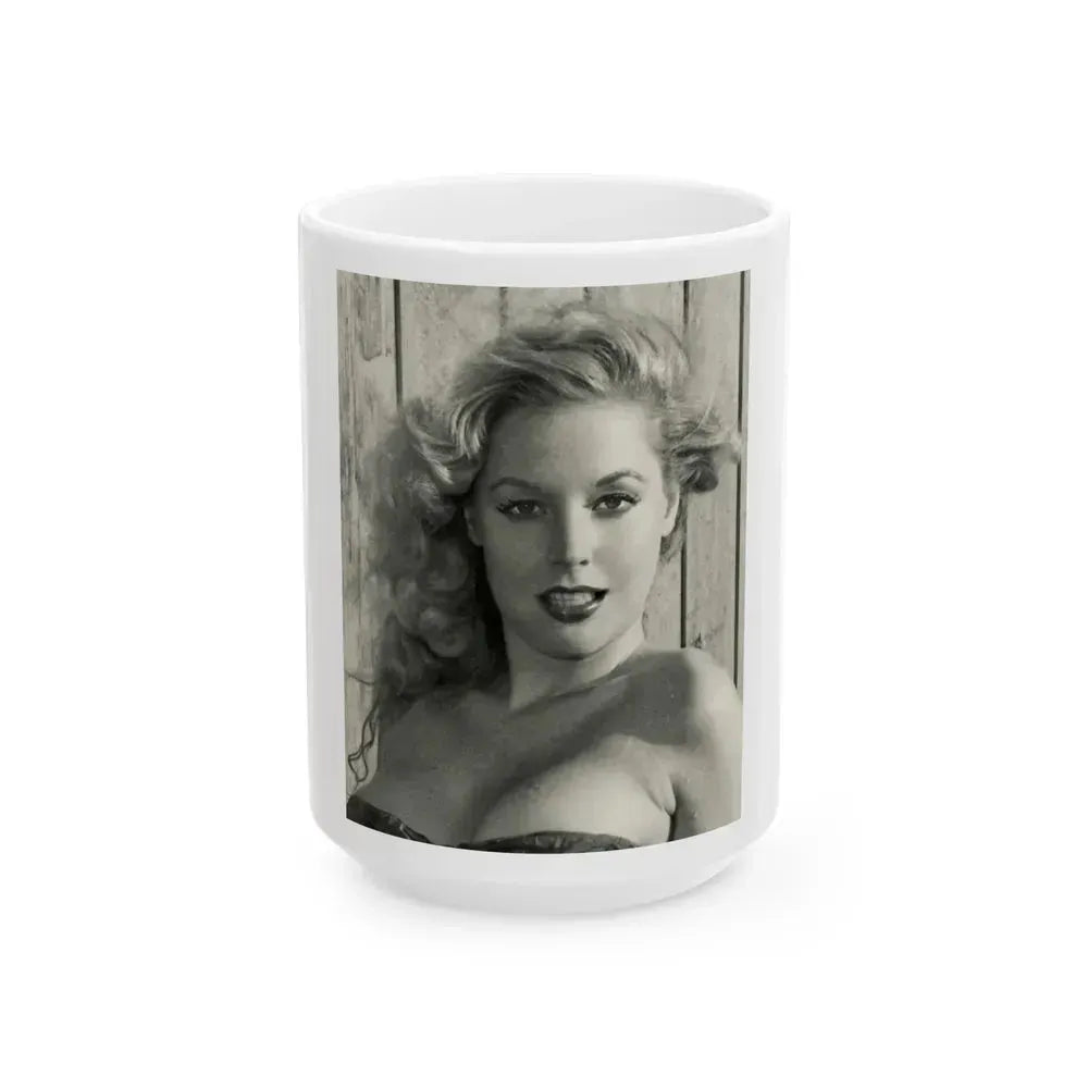 Betty Brosmer #179 (Vintage Female Icon) White Coffee Mug 15oz - Go Mug Yourself