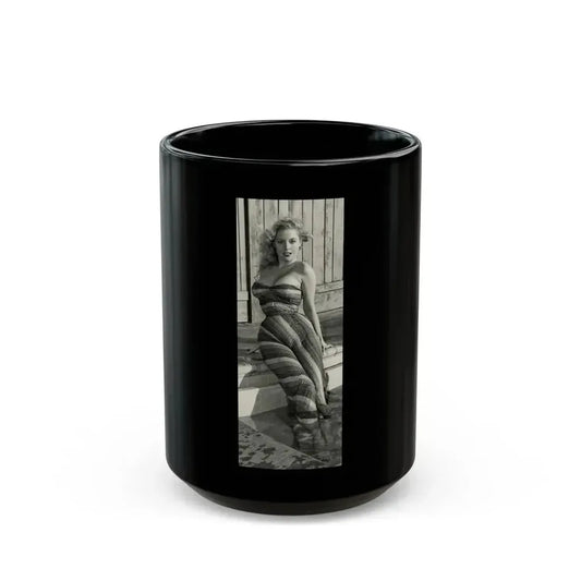 Betty Brosmer #180 (Vintage Female Icon) Black Coffee Mug 15oz - Go Mug Yourself