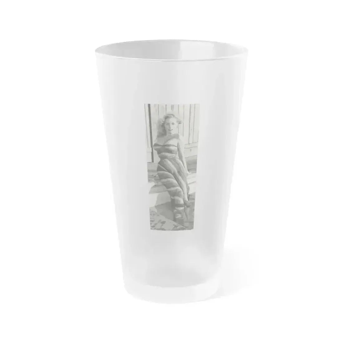 Betty Brosmer #180 (Vintage Female Icon) Frosted Pint Glass 16oz 16oz Frosted - Go Mug Yourself
