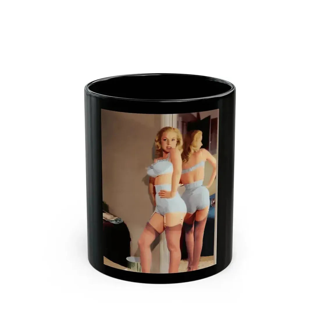Betty Brosmer #182 (Vintage Female Icon) Black Coffee Mug 11oz - Go Mug Yourself
