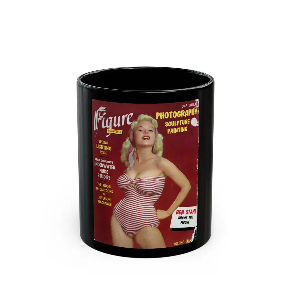 Betty Brosmer #183 - Mag. Cover (Vintage Female Icon) Black Coffee Mug 11oz - Go Mug Yourself