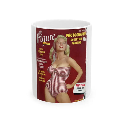 Betty Brosmer #183 - Mag. Cover (Vintage Female Icon) White Coffee Mug 11oz - Go Mug Yourself