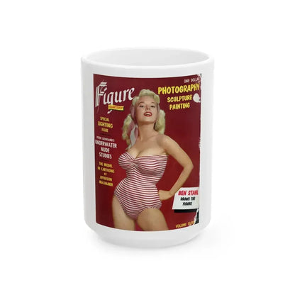 Betty Brosmer #183 - Mag. Cover (Vintage Female Icon) White Coffee Mug 15oz - Go Mug Yourself