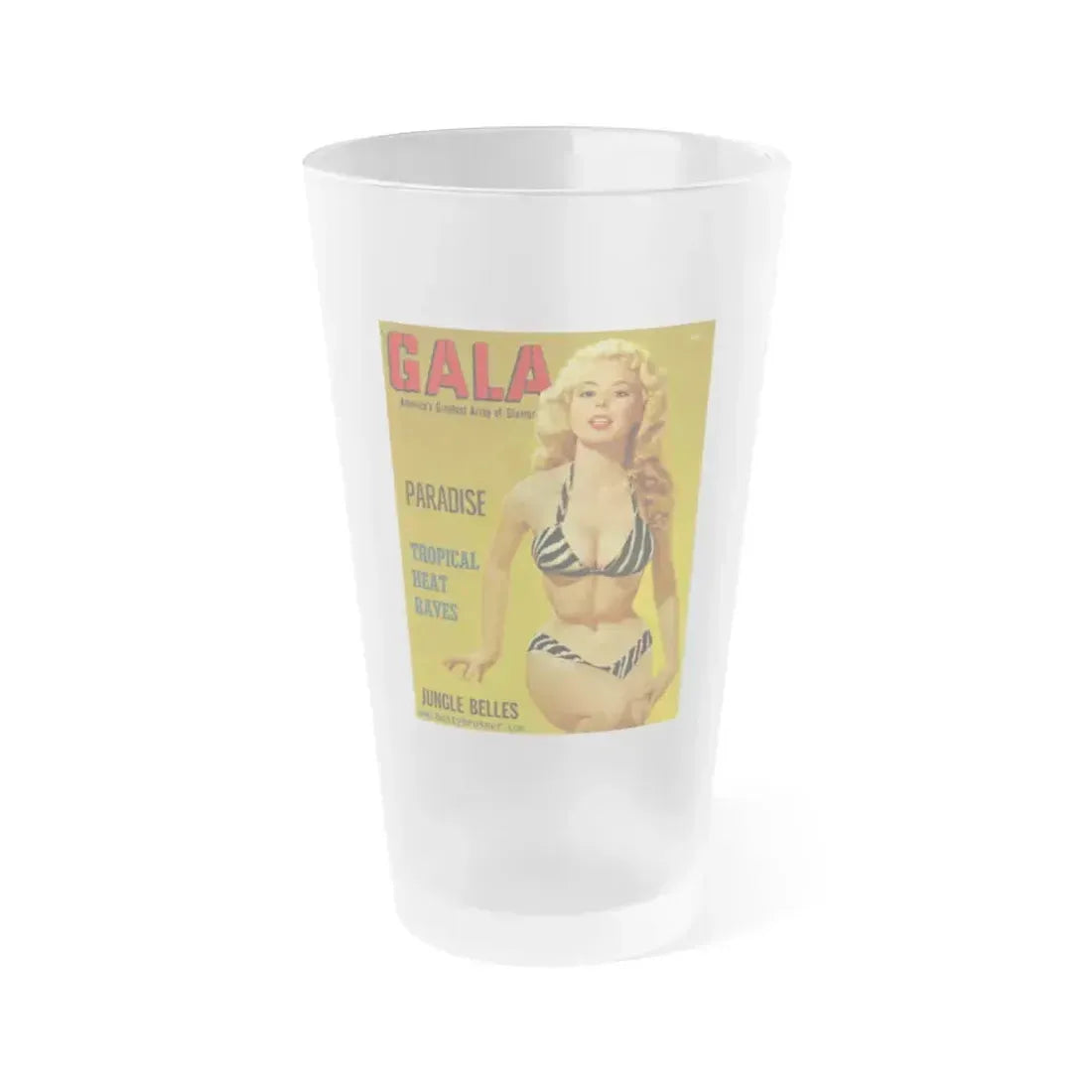 Betty Brosmer #199 - Mag. Cover (Vintage Female Icon) Frosted Pint Glass 16oz 16oz Frosted - Go Mug Yourself