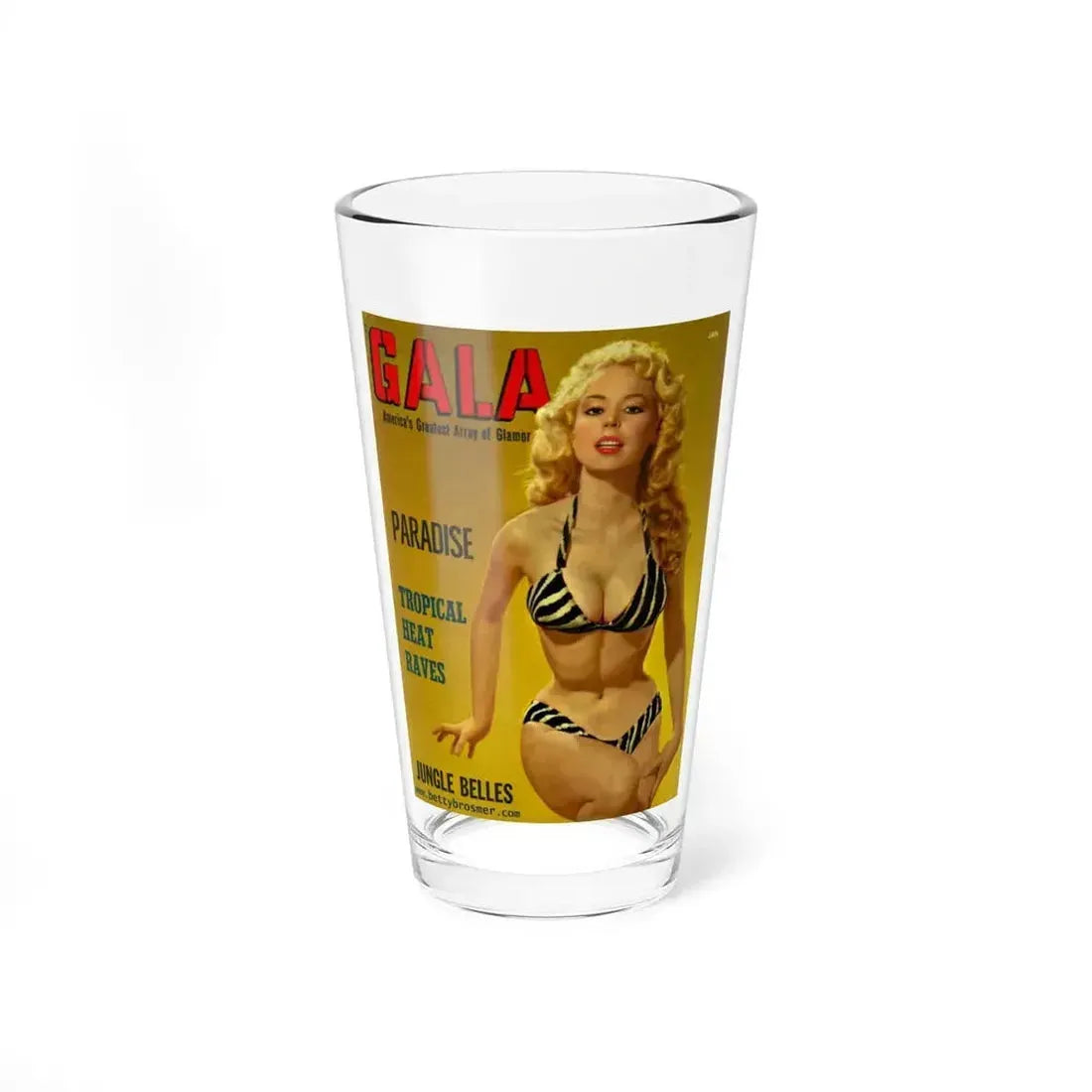 Betty Brosmer #199 - Mag. Cover (Vintage Female Icon) Pint Glass 16oz 16oz - Go Mug Yourself