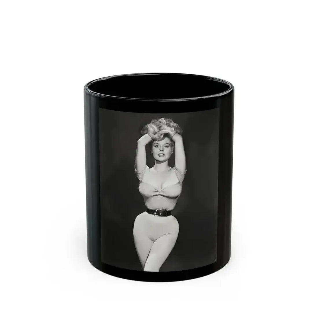 Betty Brosmer #210 (Vintage Female Icon) Black Coffee Mug 11oz - Go Mug Yourself