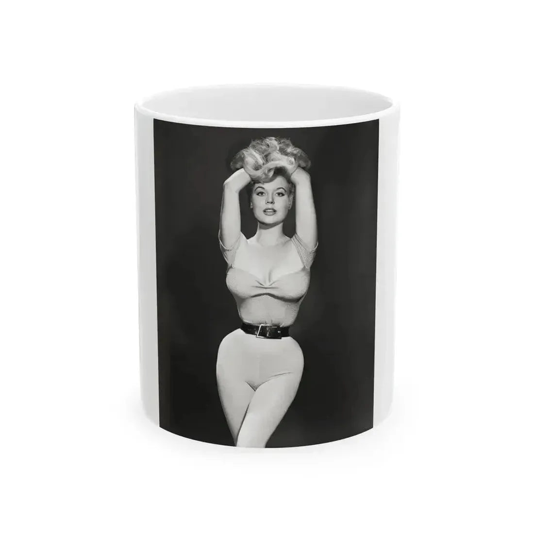 Betty Brosmer #210 (Vintage Female Icon) White Coffee Mug 11oz - Go Mug Yourself