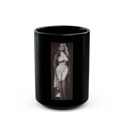 Betty Brosmer #211 (Vintage Female Icon) Black Coffee Mug 15oz - Go Mug Yourself
