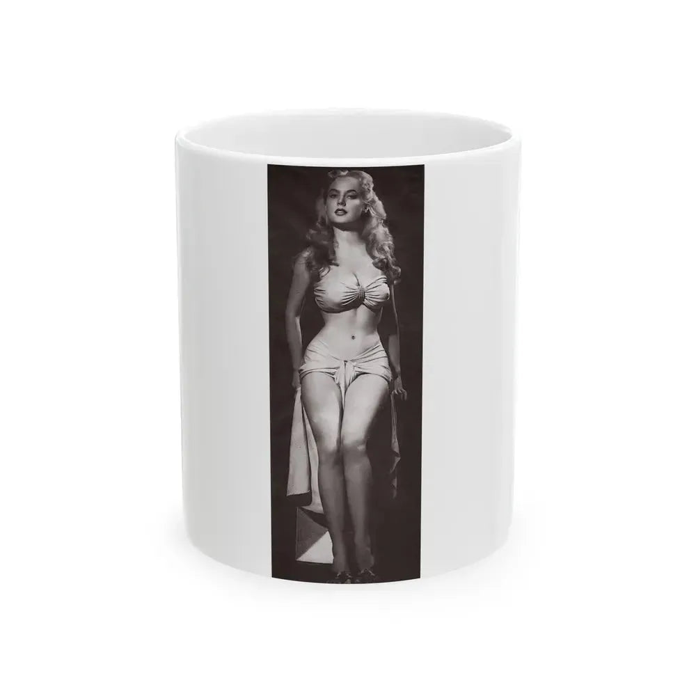 Betty Brosmer #211 (Vintage Female Icon) White Coffee Mug 11oz - Go Mug Yourself
