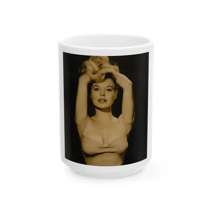 Betty Brosmer #215 (Vintage Female Icon) White Coffee Mug 15oz - Go Mug Yourself