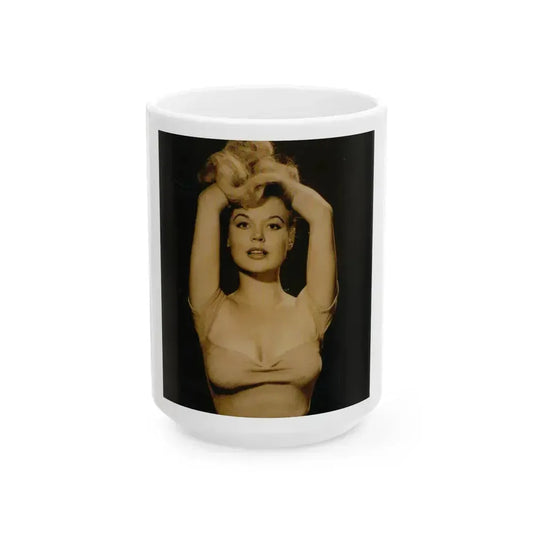 Betty Brosmer #215 (Vintage Female Icon) White Coffee Mug 15oz - Go Mug Yourself