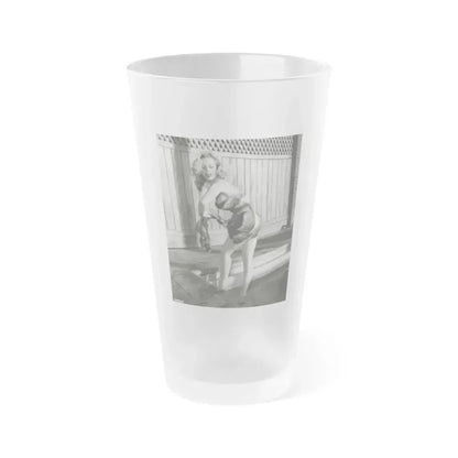 Betty Brosmer #219 (Vintage Female Icon) Frosted Pint Glass 16oz 16oz Frosted - Go Mug Yourself