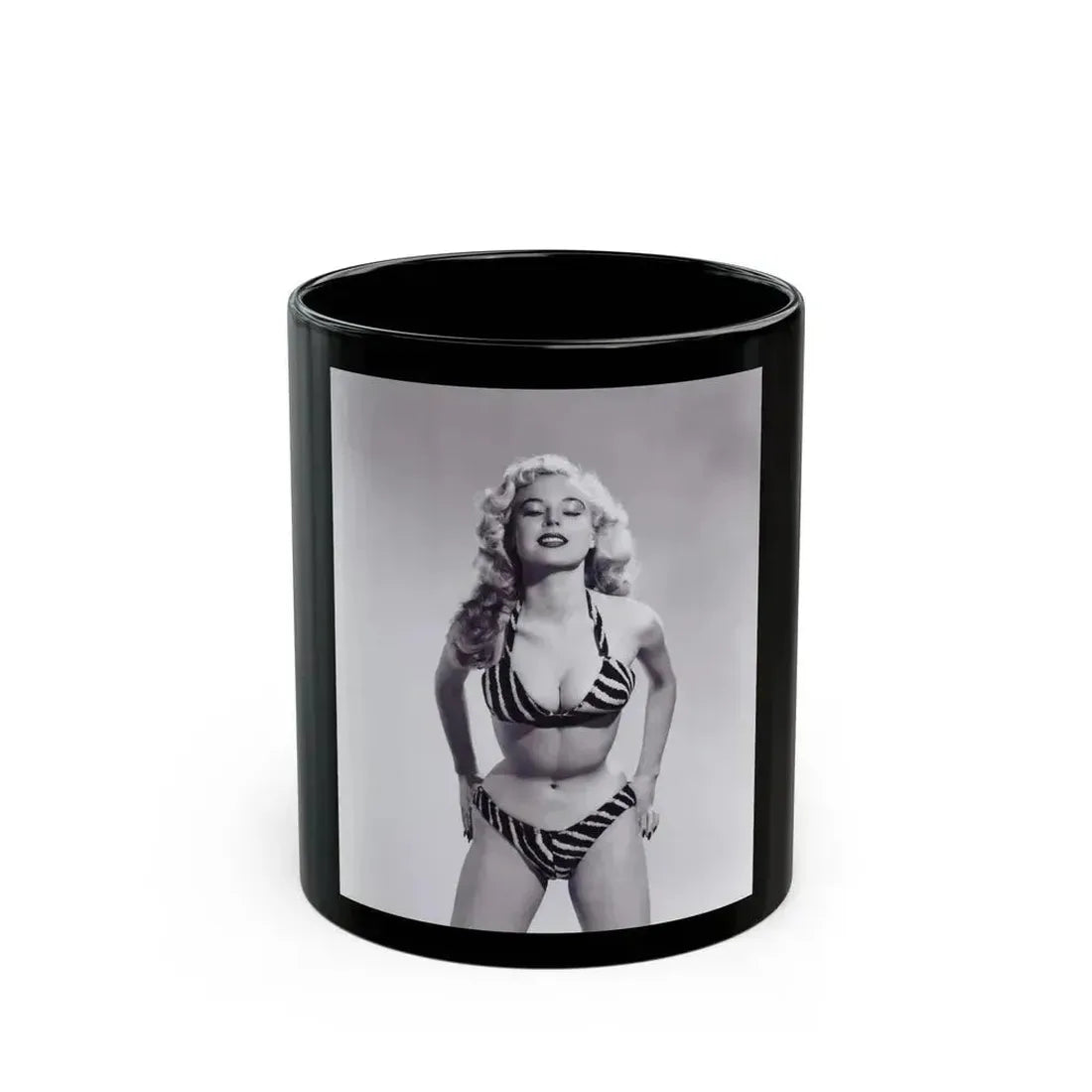 Betty Brosmer #22 (Vintage Female Icon) Black Coffee Mug 11oz - Go Mug Yourself