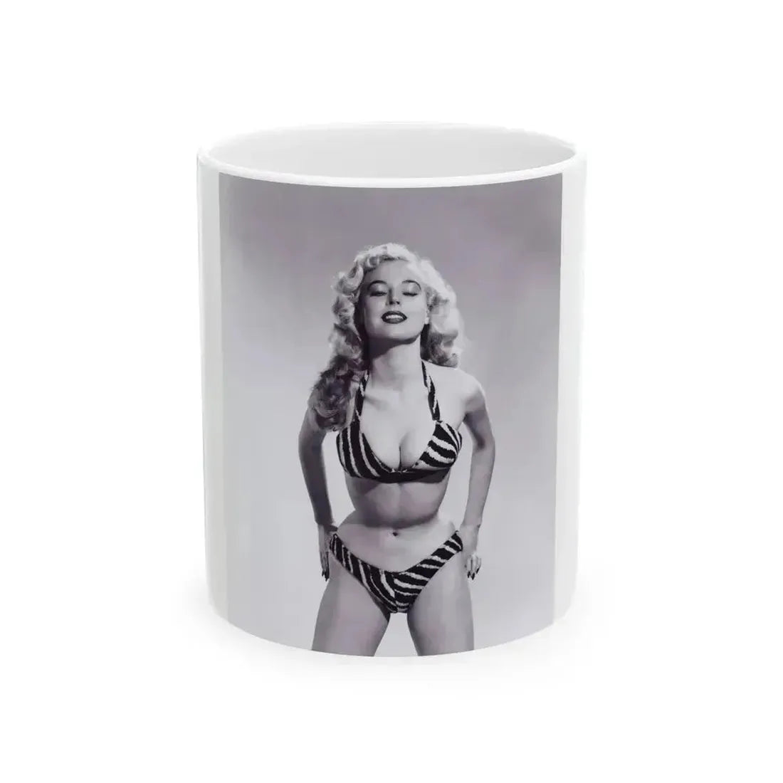 Betty Brosmer #22 (Vintage Female Icon) White Coffee Mug 11oz - Go Mug Yourself