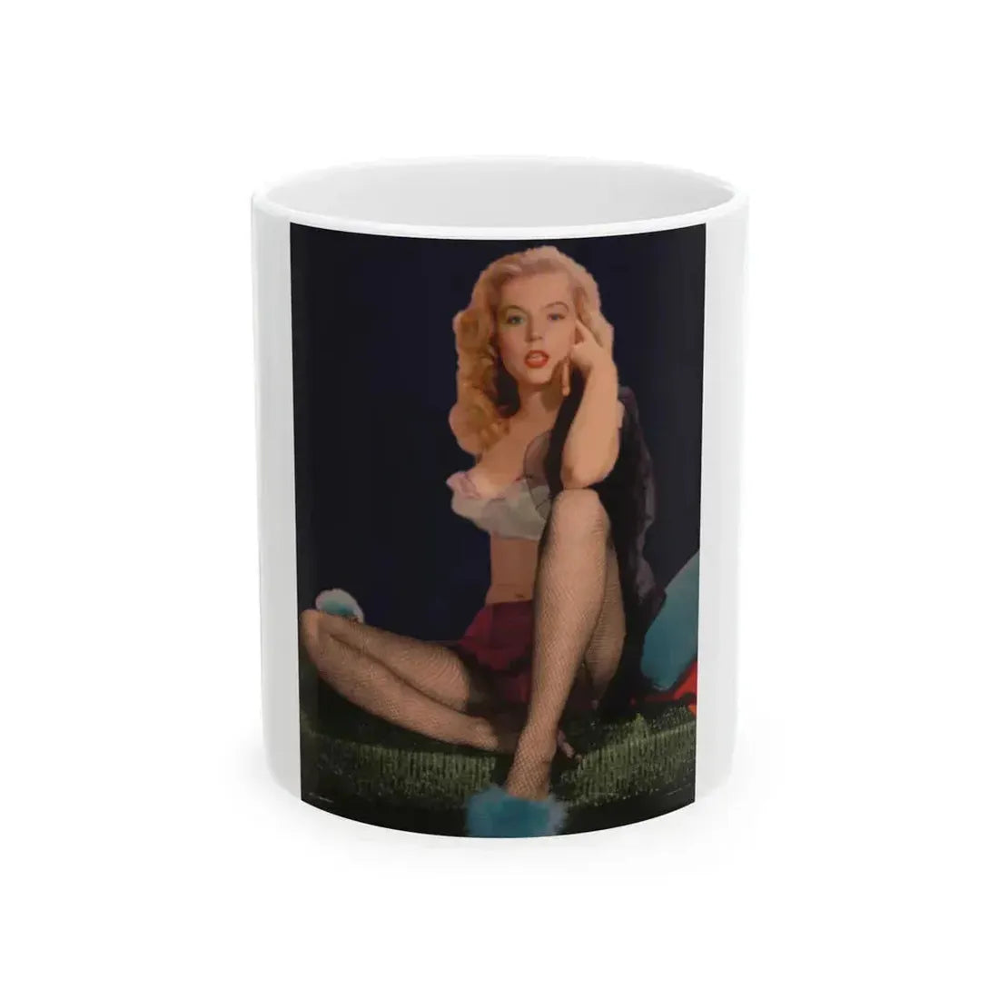 Betty Brosmer #221 (Vintage Female Icon) White Coffee Mug 11oz - Go Mug Yourself