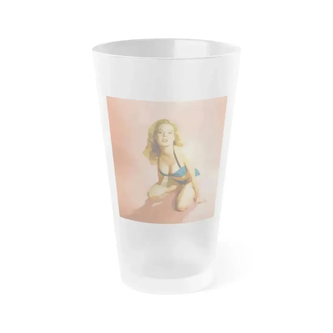 Betty Brosmer #223 (Vintage Female Icon) Frosted Pint Glass 16oz 16oz Frosted - Go Mug Yourself
