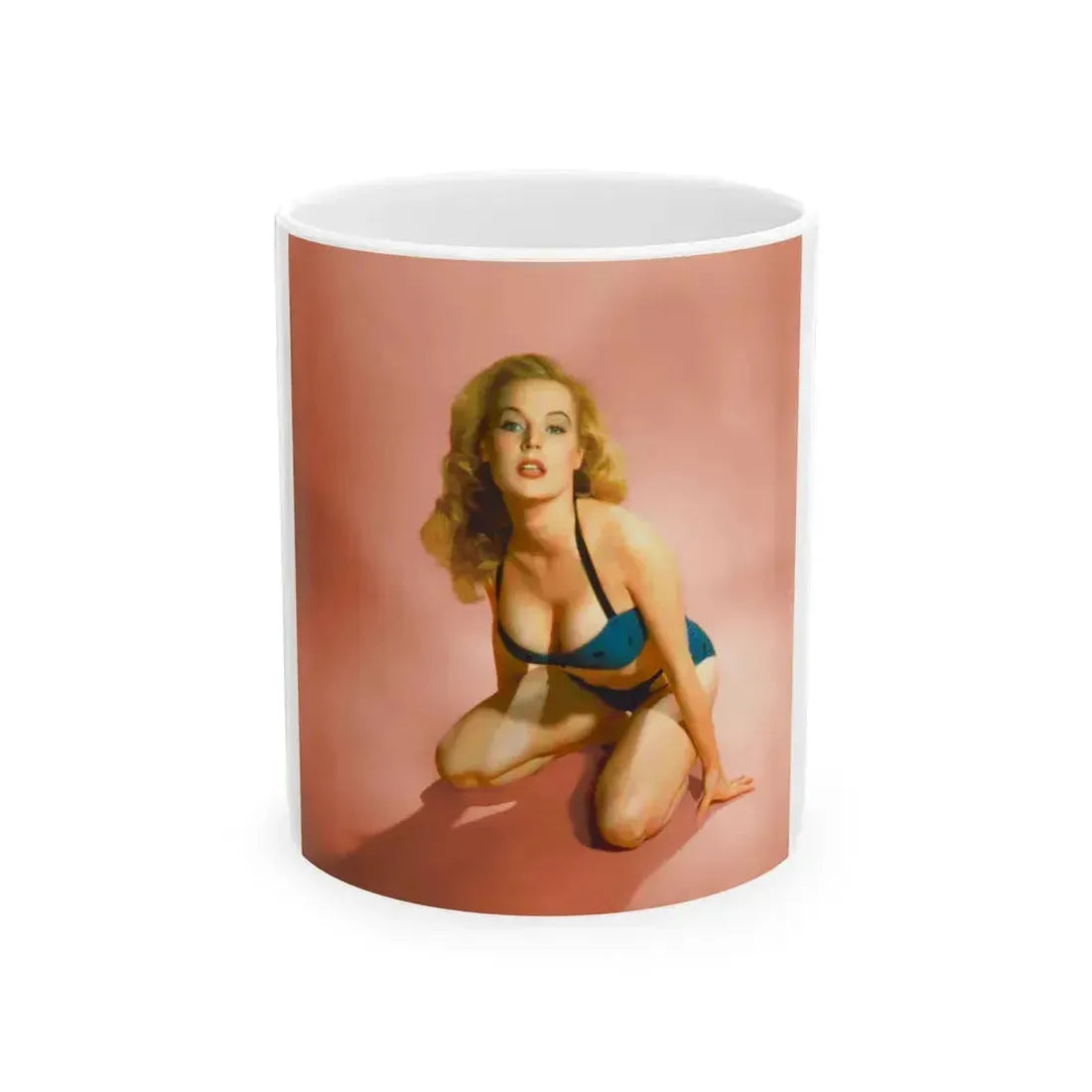 Betty Brosmer #223 (Vintage Female Icon) White Coffee Mug 11oz - Go Mug Yourself