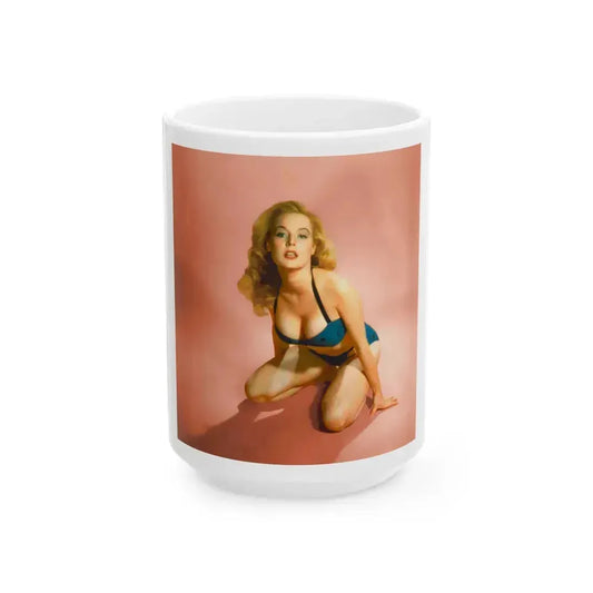 Betty Brosmer #223 (Vintage Female Icon) White Coffee Mug 15oz - Go Mug Yourself