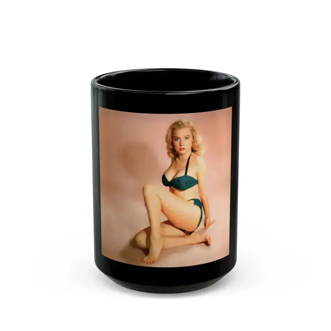Betty Brosmer #224 (Vintage Female Icon) Black Coffee Mug 15oz - Go Mug Yourself