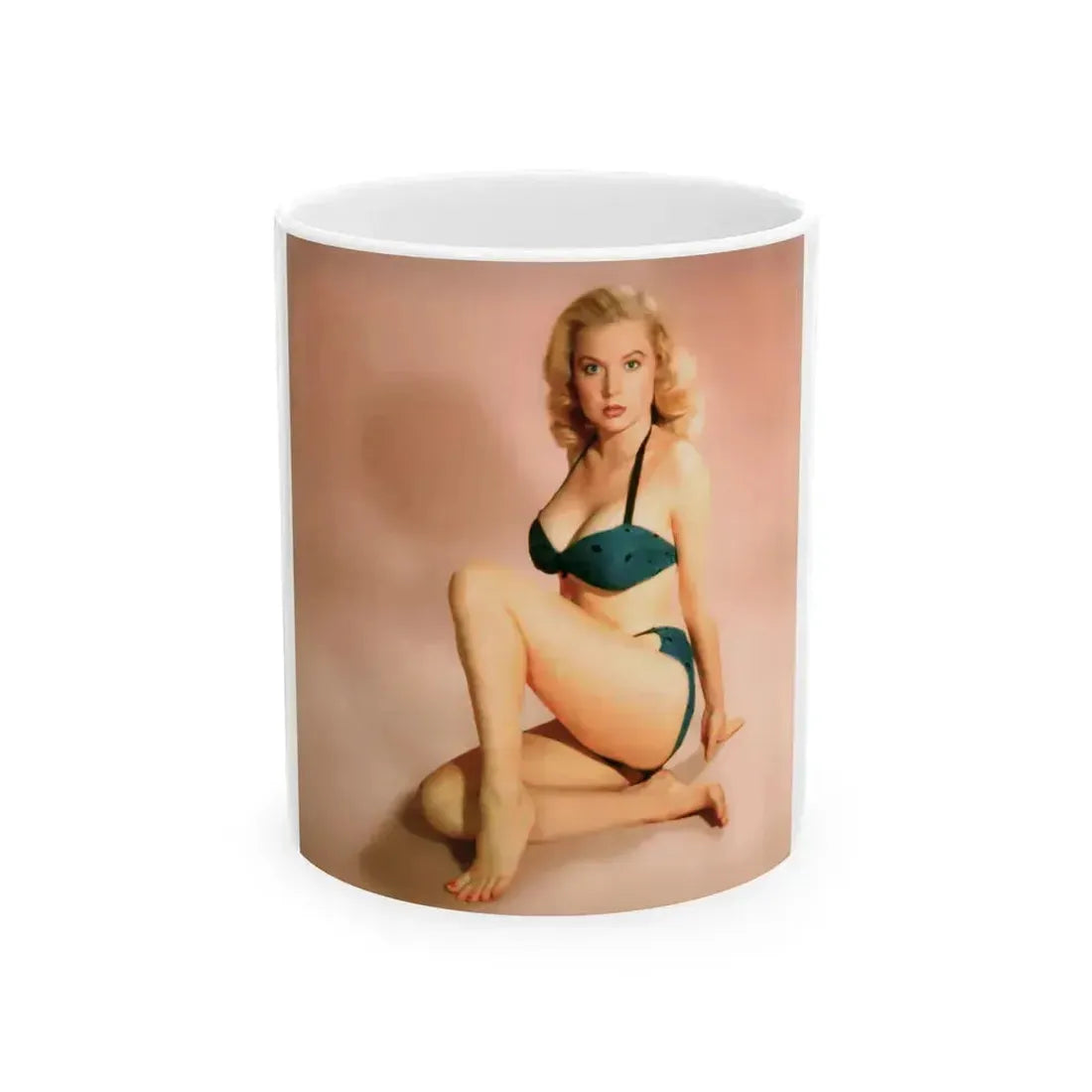 Betty Brosmer #224 (Vintage Female Icon) White Coffee Mug 11oz - Go Mug Yourself