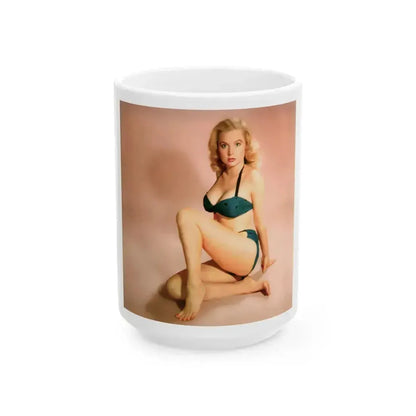 Betty Brosmer #224 (Vintage Female Icon) White Coffee Mug 15oz - Go Mug Yourself