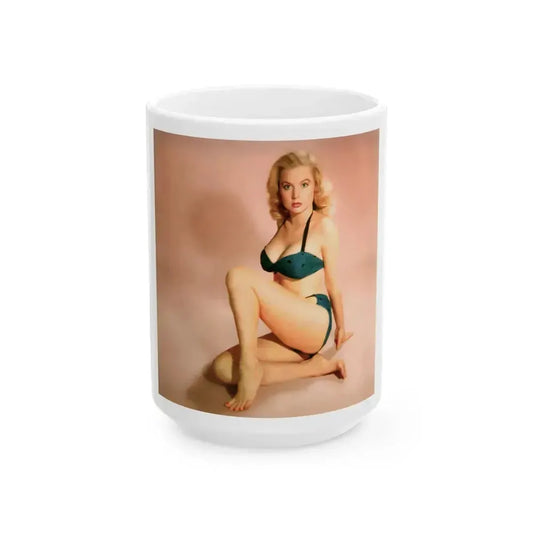 Betty Brosmer #224 (Vintage Female Icon) White Coffee Mug 15oz - Go Mug Yourself