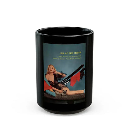 Betty Brosmer #225 (Vintage Female Icon) Black Coffee Mug 15oz - Go Mug Yourself