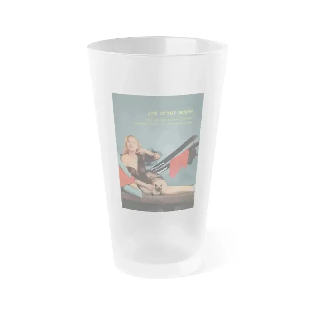 Betty Brosmer #225 (Vintage Female Icon) Frosted Pint Glass 16oz 16oz Frosted - Go Mug Yourself