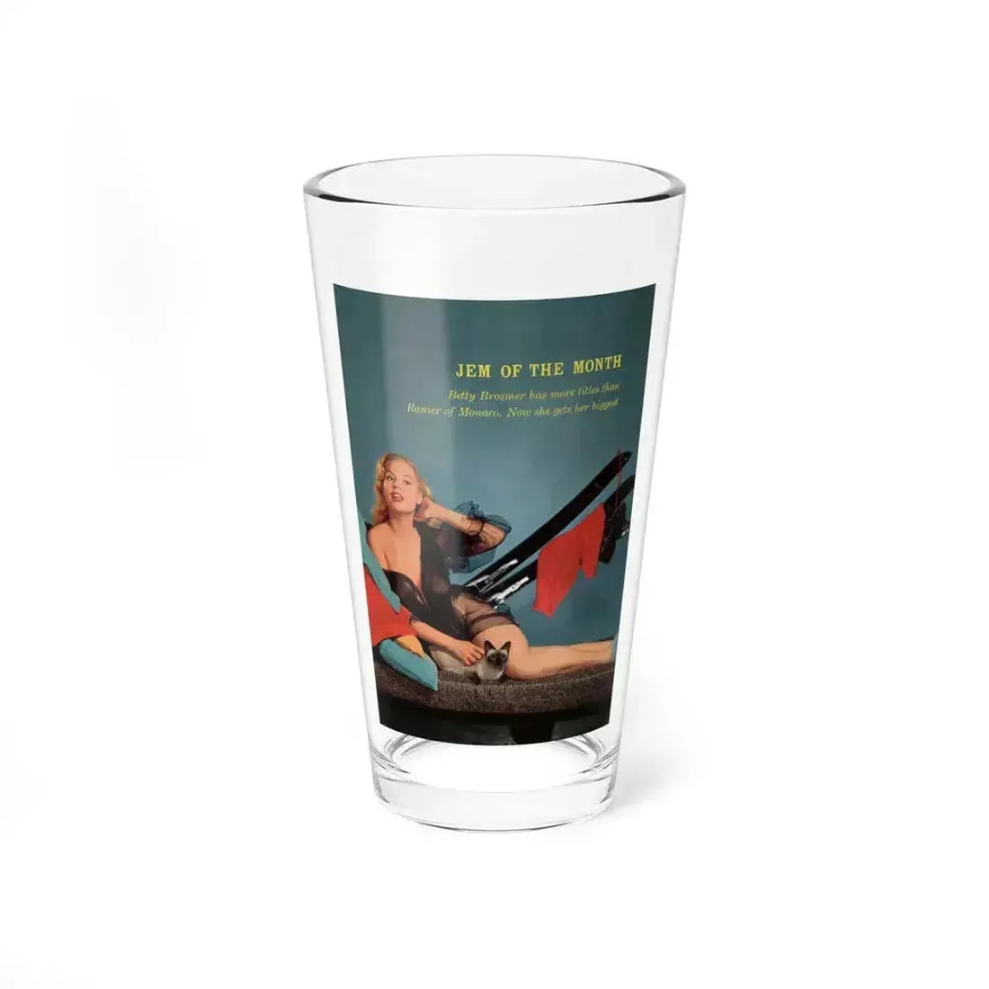 Betty Brosmer #225 (Vintage Female Icon) Pint Glass 16oz 16oz - Go Mug Yourself