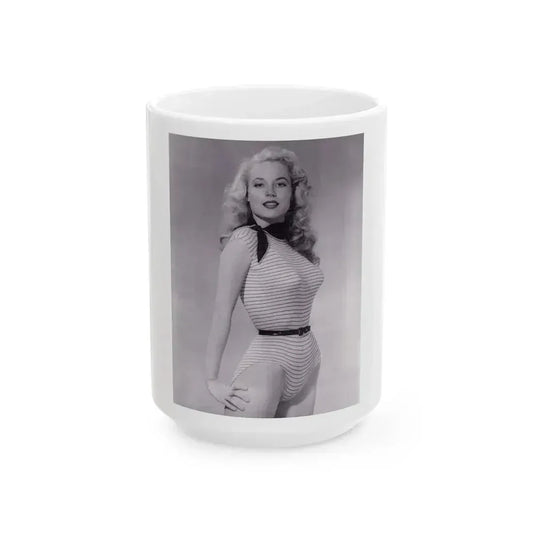 Betty Brosmer #233 (Vintage Female Icon) White Coffee Mug 15oz - Go Mug Yourself
