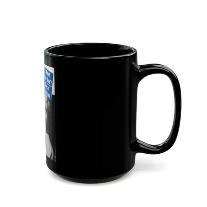 Betty Brosmer #235 - Betty on Cover of PIC Digest Mag. May '57 (Vintage Female Icon) Black Coffee Mug - Go Mug Yourself