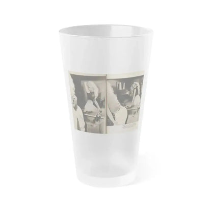 Betty Brosmer #238 - 2 Pages & 2 B&W Photos & Caption from PIC Digest Mag. May '57 (Vintage Female Icon) Frosted Pint Glass 16oz 16oz Frosted - Go Mug Yourself