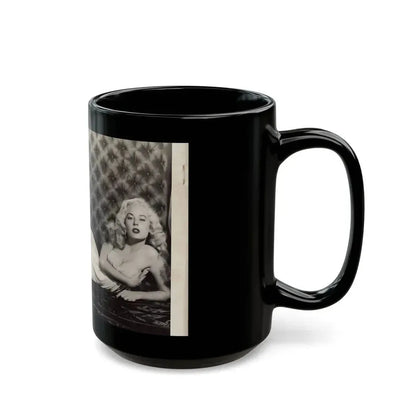Betty Brosmer #239 - Index has 1 B&W Photo of Betty from Jem Mag. Vol. 1 #01 Nov. '56 (Vintage Female Icon) Black Coffee Mug - Go Mug Yourself