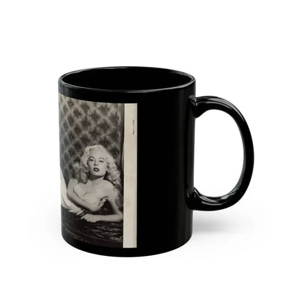 Betty Brosmer #239 - Index has 1 B&W Photo of Betty from Jem Mag. Vol. 1 #01 Nov. '56 (Vintage Female Icon) Black Coffee Mug - Go Mug Yourself