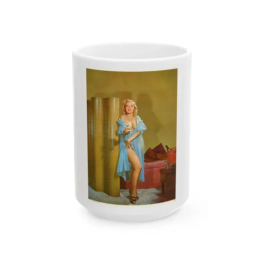 Betty Brosmer #242 - 12x16 Full Color Pin-Up Poster from 50's (Vintage Female Icon) White Coffee Mug 15oz - Go Mug Yourself