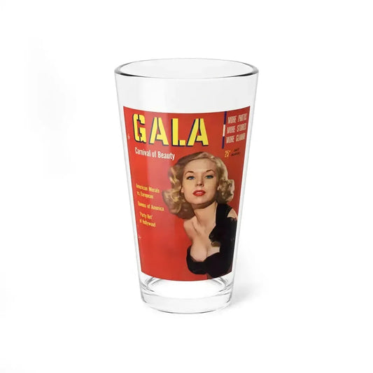 Betty Brosmer #243 - Betty on Cover of GALA Mag. Cover (Vintage Female Icon) Pint Glass 16oz 16oz - Go Mug Yourself