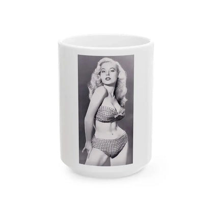 Betty Brosmer #39 (Vintage Female Icon) White Coffee Mug 15oz - Go Mug Yourself