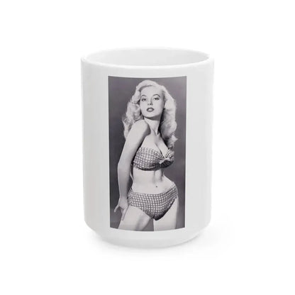 Betty Brosmer #39 (Vintage Female Icon) White Coffee Mug 15oz - Go Mug Yourself