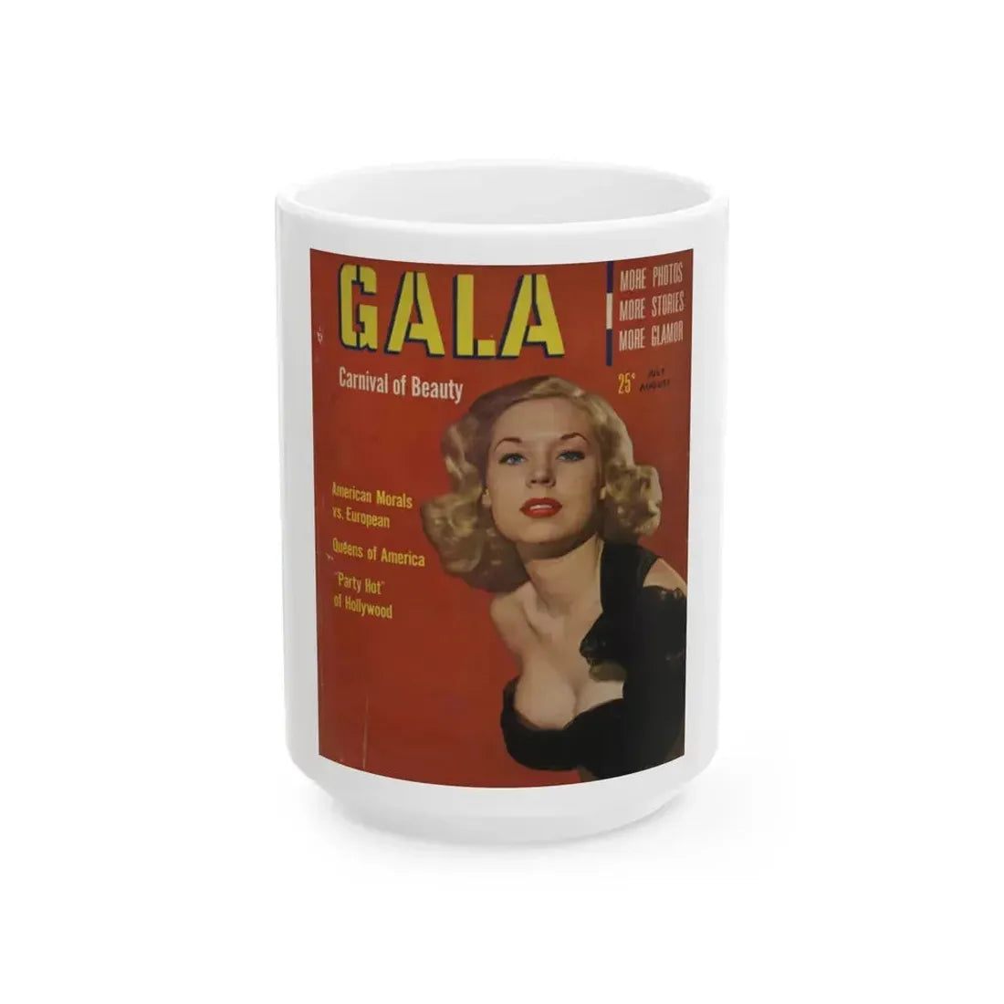 Betty Brosmer #61 - Mag. Cover (Vintage Female Icon) White Coffee Mug 11oz - Go Mug Yourself