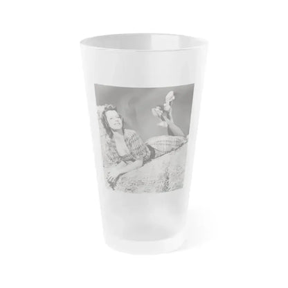 Betty Field #01 (Vintage Female Icon) Frosted Pint Glass 16oz 16oz Frosted - Go Mug Yourself
