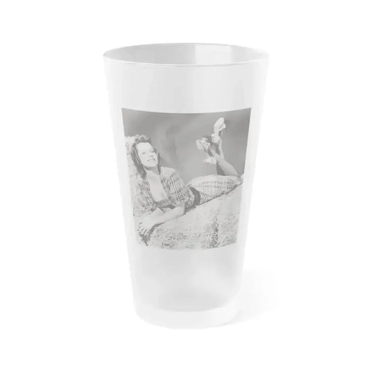 Betty Field #01 (Vintage Female Icon) Frosted Pint Glass 16oz 16oz Frosted - Go Mug Yourself