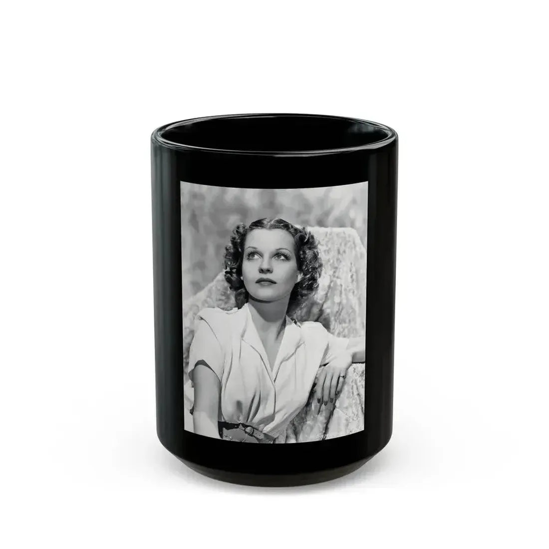 Betty Field #02 (Vintage Female Icon) Black Coffee Mug 15oz - Go Mug Yourself